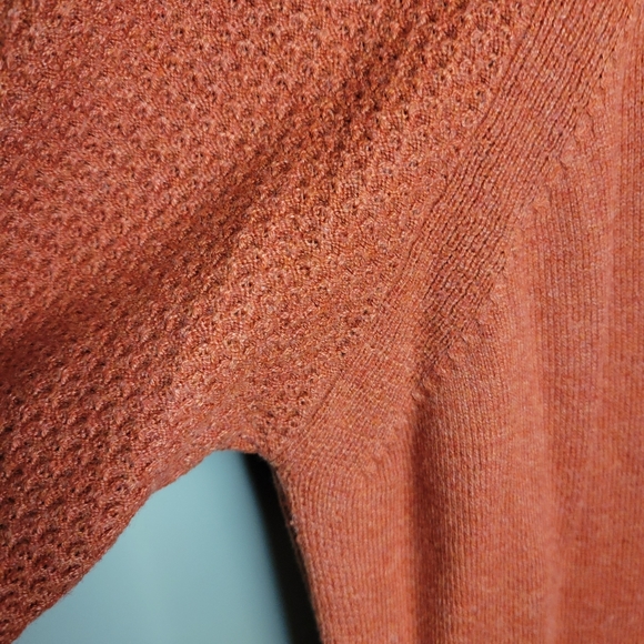 LOFT Burnt Orange Long Sleeve Knit Top Size L - Picture 7 of 10
